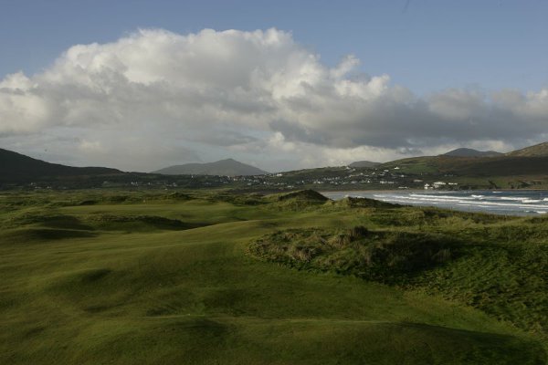 The golf course & hills beyond